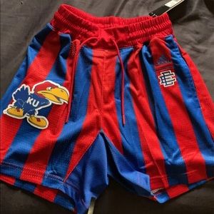 Ku Jayhawks Eric Emanuel shorts! Very rare size small! BNWT